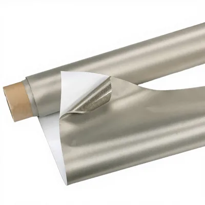 Self-Adhesive Woven Yarn Dyed Copper Nickel EMI RF Shielding Fabric Wide Frequency 10kHz-30GHz Conductive Adhesive Cloth Garment