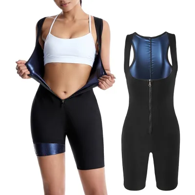 Women's Fitness Sauna Clothes Running Sports Sweatshirts Shaping Vests Body Shaping Jumpsuits