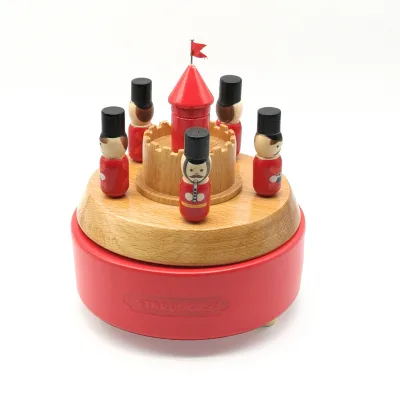 New Music Box Wood Nutcracker Wind up Music Box Wooden Musical Box Novelty Gifts