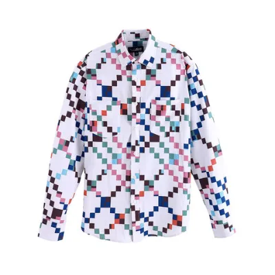 Men long-sleeved new loose-fitting shirt