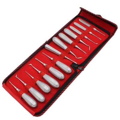 Used for Dental Surgery Stainless Steel Tooth Extraction Set 13 Pieces Minimally Invasive Straight Curved Instruments