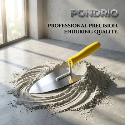 Premium Industrial & DIY Grade Stainless Steel Trowel with Hammer End Plastic Handle for Heavy Duty Construction