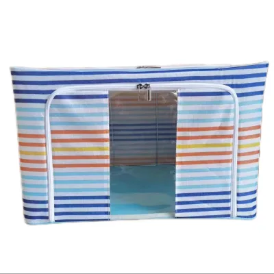 Custom Pink Oxford Fabric Storage Box Sturdy Zipper Double Door Foldable Organizer for Bedroom Closet Wardrobe Shoe Management
