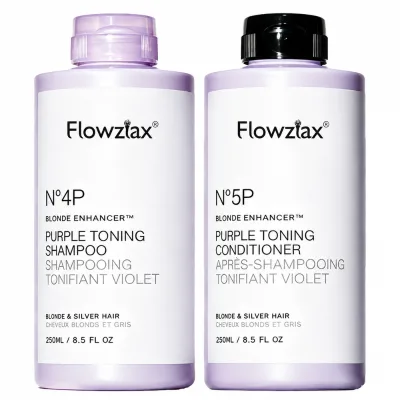 Private Label Purple Shampoo and Conditioner Set for Blonde Silver Hair Neutralize Brassy Yellow Tones Enhance Cool Ash Blonde