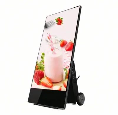 Sturdy Freestanding Designed Outdoor Portable Battery Powered Digital Signage for Long-Term Outdoor Use in All Weather