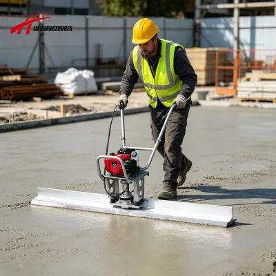 Portable Electric and Gasoline Floor Leveling Machine with Automatic Aluminum Leveling Plate Vibrator