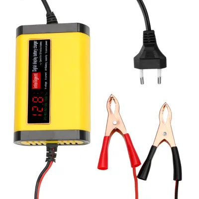 EU Plug Full Automatic Car Battery Charger 2A Intelligent Fast Power Charging 3 Stages Lead Acid AGM GEL Battery-chargers