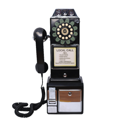 2024 Corded Telephone Model Audio Guest Book American Retro Old-Fashioned Wall-Mounted Phone for Shop Bar Restaurant Decoration