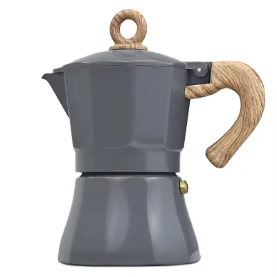 Portable Espresso Machine Modern Design Lid Storage Metal Self-service Restaurant Stove Mocha Pot