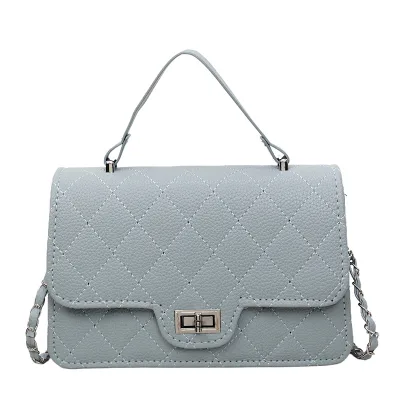New Arrival Geometric Waterproof Summer Casual Small Square Crossbody Handbag Fashionable Chain Texted Women
