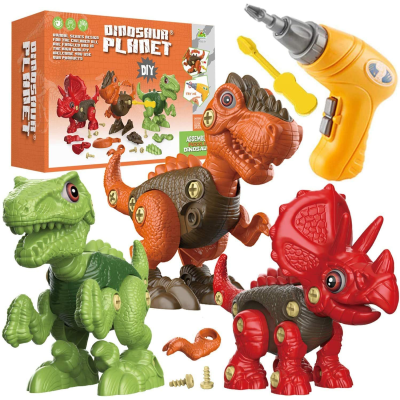Hot Sale Boy Toy DIY Take Apart Dinosaur Toy for Kids Ages 3-8 Construction Building Toys with Electric Drill