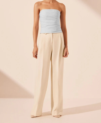 OEM Custom Elegant High Waisted Tailored Pant Business Work Wear Women's Pants& Trousers