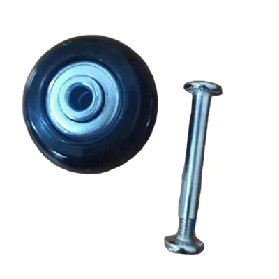 High Quality 40mm * 18mm 50mm *18mm 70x24mm Steel Bearing Nylon Luggage Pulley Wheel Extended Shaft Black Suitcase