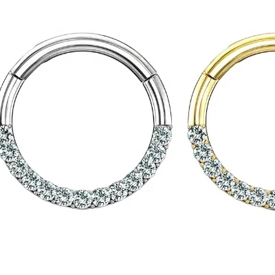 High Quality Nose Ring Custom Solid Gold Septum Ring