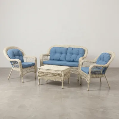 Modern White Rattan Swing Chair Sturdy Metal Chains for Poolside and Lawn