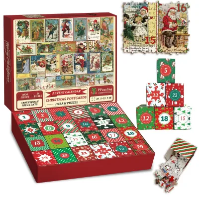 70*50cm Christmas Countdown Puzzle Blind Box Best Holiday Home Decoration Painting Advent Present Christmas Gift Set