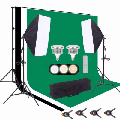 Photo Studio Kit Photography Light + 50*70cm Softbox +2m Light Stand Photo Soft Box