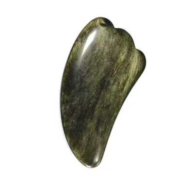 natural stone gold obsidian face massager