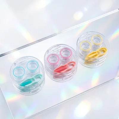 Contact Lens Box Cute Ins Cartoon Companion Box Care Box Multifunction Tool Portable Girl Gift Lens Container