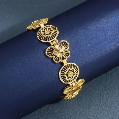 Factory Elegant Antique Gold Plated Zircon Tennis Chain Bracelet for Gift Occasions