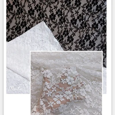 High Quality Nylon Ammonia Elastic Soft High Dense Flat Flower Lace for Underwear Pajamas Lace Fabrics