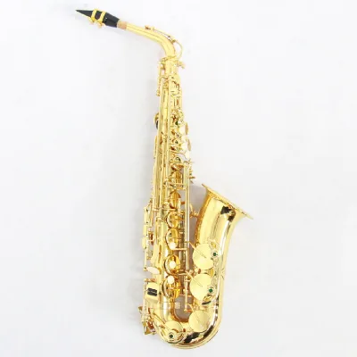 Mib Bonne Accessoires Professionnels Chinois Saxophone Alto Tone EB Pas Cher a Vendre Prix OEM Gold Lacquer Brass Body