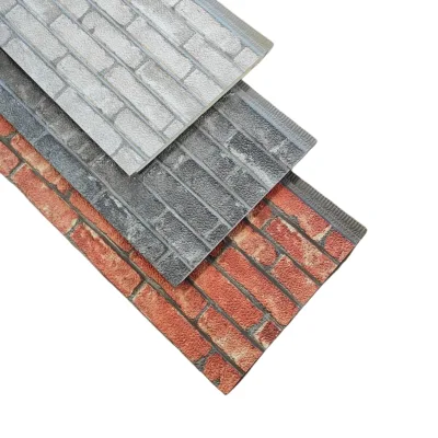 Art Brick-Like Metal Siding Panels with PU Foam Sandwich Core 16mm Thickness for Tiny & Mobile Houses and Old Buildings