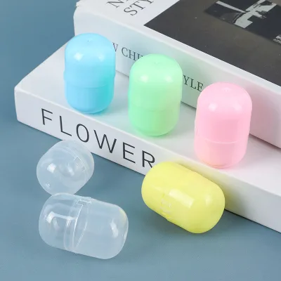 Factory Wholesale Transparent Oval Blind Box Plastic Vending Machine Pattern 32*47mm Capsule Plastic Balls for Age 5-7 Years