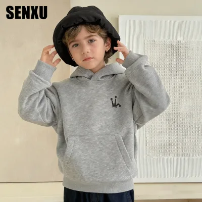 Boys Winter Top Hoodie with Fleece Comfortable Sweatshirt
