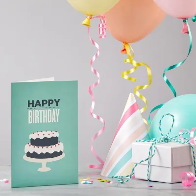 Customized Design Birthday New Born Baby Greeting Card