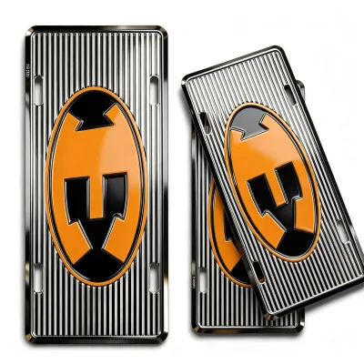 Custom Embossed 3D Aluminum License Plate Industrial Performance Racing Automotive Chrome Grille Metal Wall Decor Wholesale