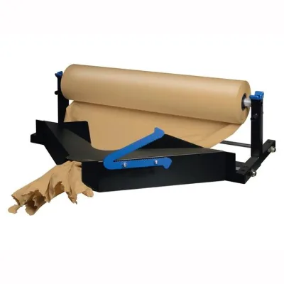 JH-Mech Easy Tear Packing for Bottles Crockery Perfume Table Top Stable Steel Brown Honeycomb Paper Roll Dispenser