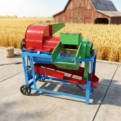 All in One Grain Threshing Sheller Machine Wide Compatibility for Oat Barley Millet and Rapeseed Threshing
