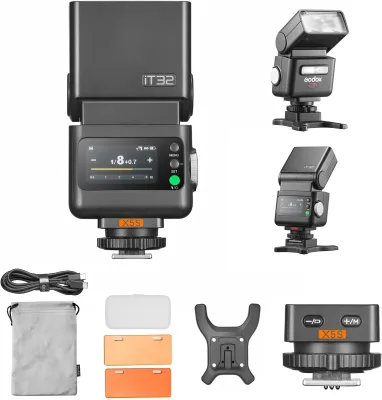 IT32 TTL Flash Manual Wired Control Foldable Mini Camera with Trigger X5S for Compatible X Series (X3/X3Pro/XPro/XProII/X2T)