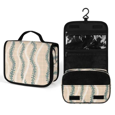 2025 Clear Makeup Bag Organizer Portable Custom Aloha Puakenikeni Flower Designtravel Toiletry Cosmetic Bag for Women