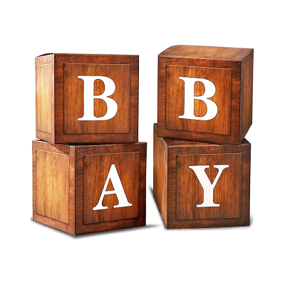 Customization Paper Baby Shower Boxes Party Decorations Baby Shower Supplies Gender Reveal Backdrop