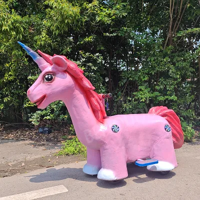 Kids Amusement Rides Amusement Park Ride on Animal Toy Cars Unicorn Rainbow Electric Car