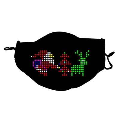 LED Programmable Message Mask Soft Comfortable App Controlled USB Recharge Led Display Mask