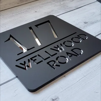 Eco-Friendly Water Resistant Hotel Guest Room Plate Custom Modern Door Number Plate Sign School Residential Resort Number Door