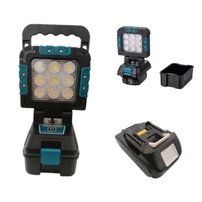 9x3W 27W Rechargeable Led Work Light With Tripod for 18v 20v 21v Bosh Retractable Handle Tripod Mounted Craftsman Outdoor Site