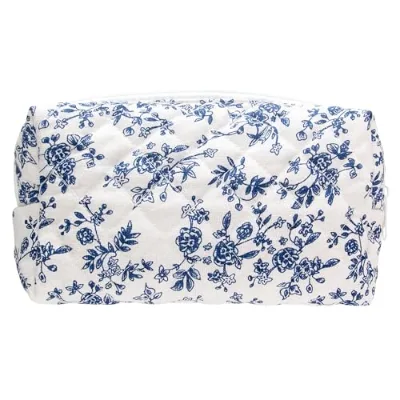 OEM & ODM Vintage Quilted Zipper Makeup Bag Cosmetic Pouch for Brushes Pencils Travel Accessories Storage Bag Women Girls