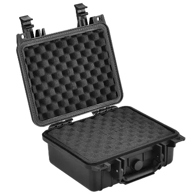 Custom logo Brand 270*246*124MM Black Tool case Carrying Waterproof Foam Eva Equipment Handle Tool Container