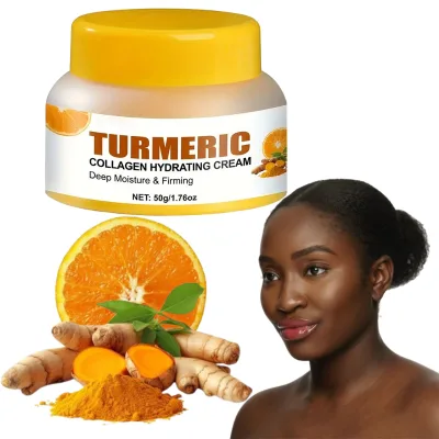 Turmeric Collagen Hydrating Face Cream Whitening and Tightening Benefits Suitable for All Skin Types Radiance Enhancement