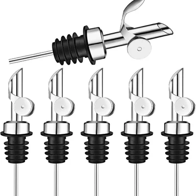 Multi Color Metal Wine Dispenser Spout Leak Proof Silicone Plug Wine Serving Tool for Party Banquet