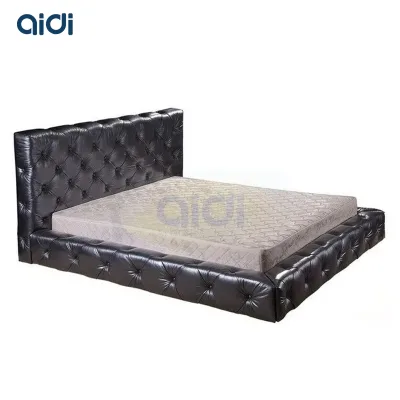 AIDI Source Factory Leather Bed,Bedroom Furniture Set Luxury Leather Wood Bed,Classic Leather Bed for Sale