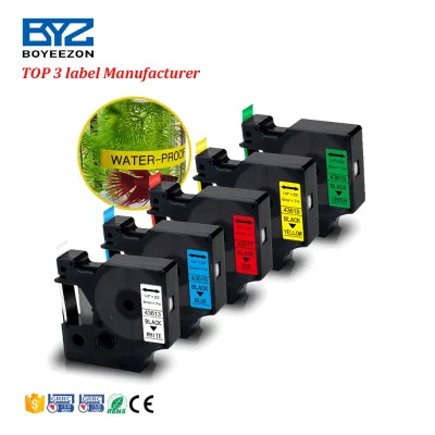 Blackribbon Tape4dymo Label Printer Compatible Dymo D1 Label Tape 43618 Label Cartridge Printer Ribbon 6mm Rhino 5200 24 Months