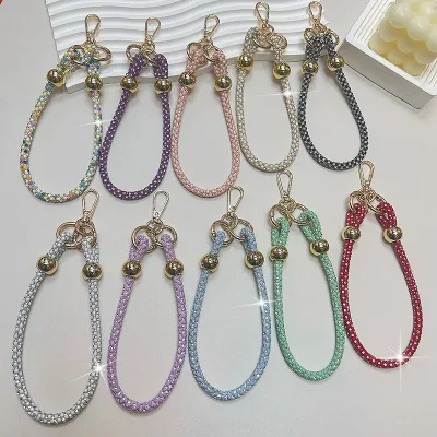 Fashion Lanyard Bracelet Mobile Phone Chain Cellphone Lanyard Wrist Rope KeyChain Smartphone Strap for Ladies