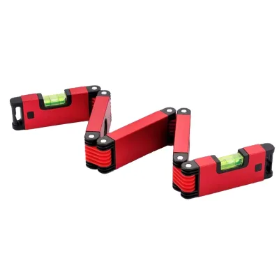 High Precision Folding Magnetic Spirit Level Aluminum Alloy Spirit Level Woodworking Measuring Tools Foldable Magnetic Box Level