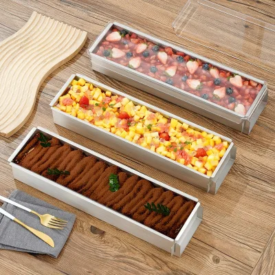 DIY Aluminum Alloy Rectangular Open Tiramisu Cake Mold Rectangular Mousse Cake Mold