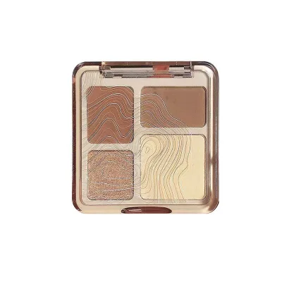 All-In-One High-Gloss Eye Shadow Palette Four-Color Contour Matte Brightening Glitter High-Gloss Contour Makeup Custom